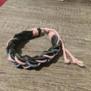 Women's Braided Bali Thick Bracelet Or Anklet Woven String Leather Adjustable